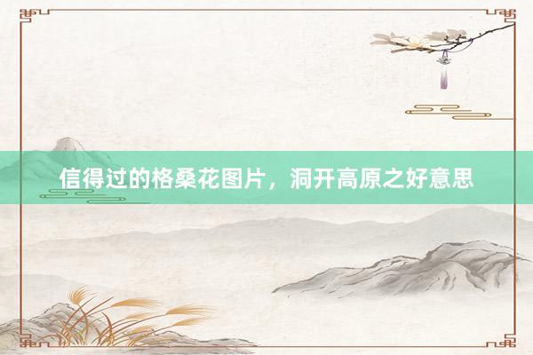 信得过的格桑花图片，洞开高原之好意思